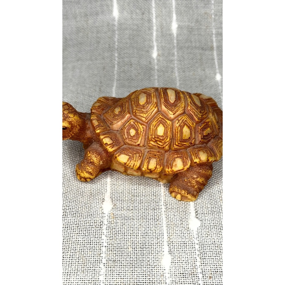 Vintage CRECO Tortoise Turtle Figurine Resin Taiwan R.O.C. 1980s Wildlife Decor - Picture 2 of 7